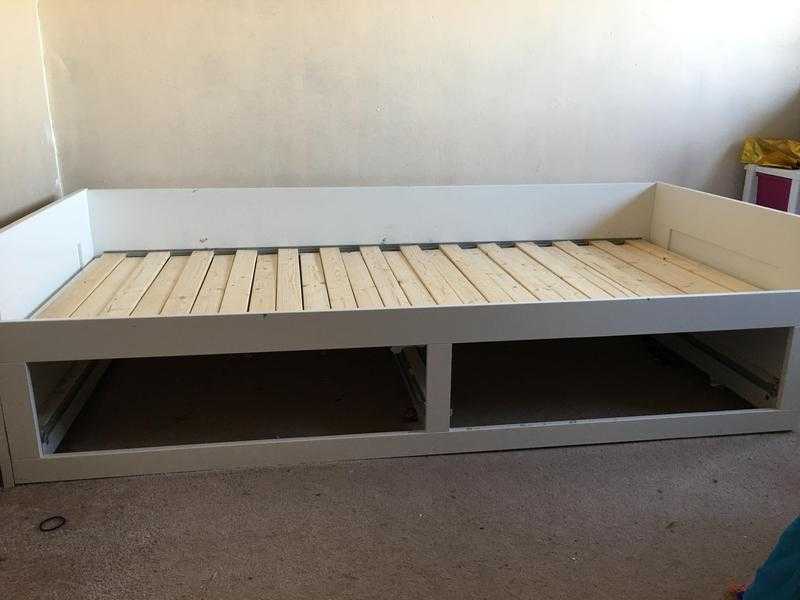 Ikea white bed with another single underneath