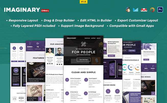 Imaginary Multipurpose Email Template theemon 2017