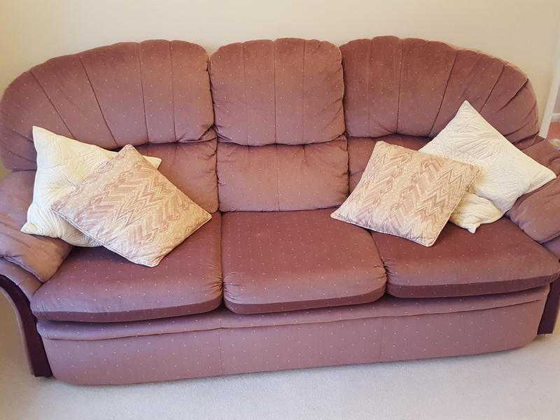 Immaculate 3 seater sofa, armchair, recliner and footstool