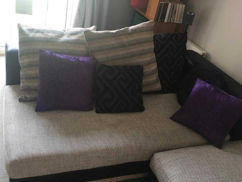 Immaculate corner sofa and foot stool for sale