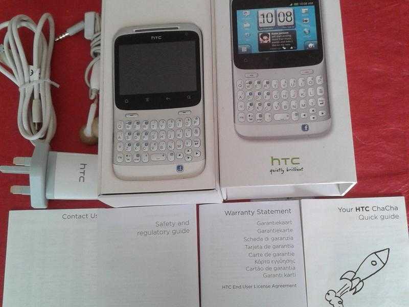 IMMACULATE UNLOCKED HTC Cha Cha MOBILE PHONE HARDLY USED IN ORIGINAL BOX amp ACCESSORIES ALL NEW CONDI