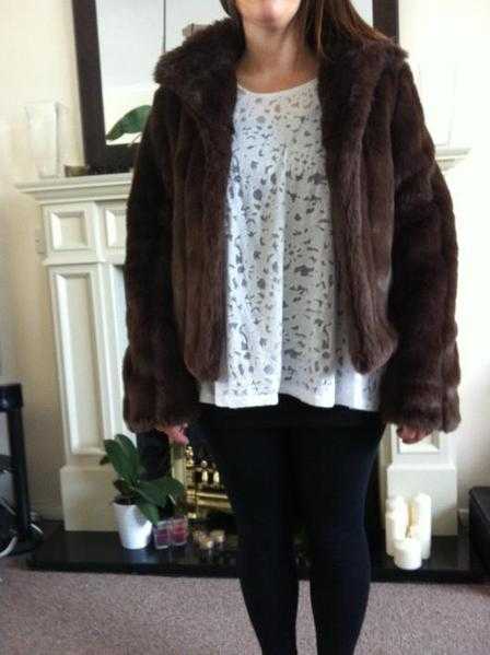 Immitation Fur Coat size 12