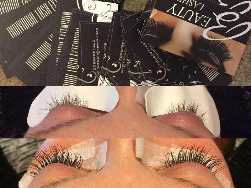 Individual semi-permanent lash extensions