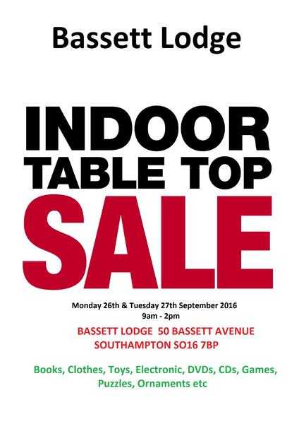 INDOOR TABLE TOP SALE