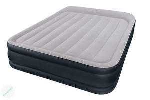 Intex Deluxe Raised Air Bed Airbed Mattress Queen Built-in Electric Pump