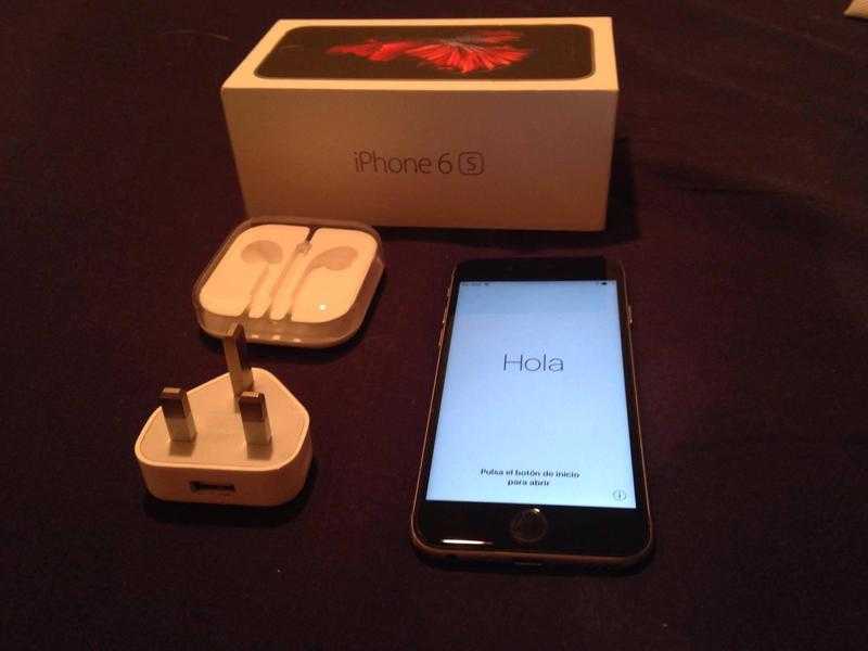 iPhone 6S and accessories in great condition (O2, LATEST IOS, FREE POSTAGE)