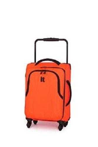 IT Lightest Luggage Fluorescent Orange Cabin Bag NEW