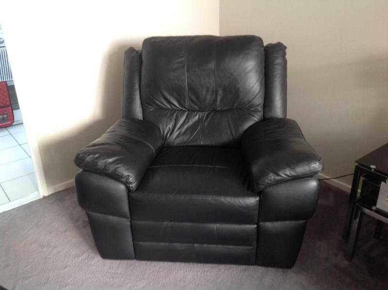 Italian leather recliner chair