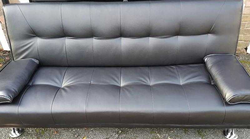 Italian style Faux Leather Sofa Bed Futon
