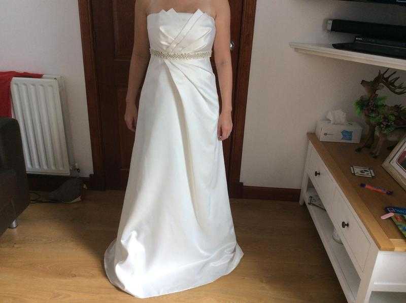 Ivory origami long wedding dress