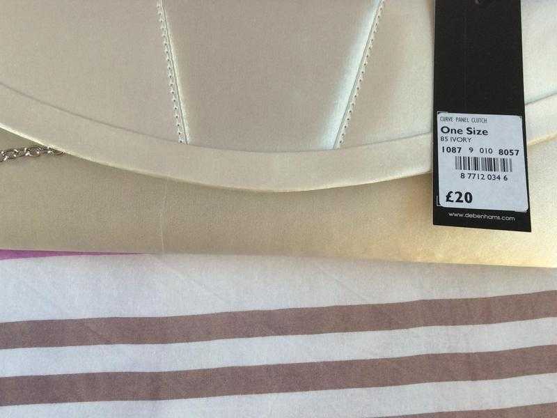 Ivory silk bag with tags (bought from debenhams