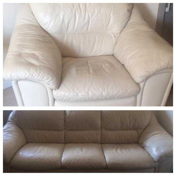 Ivory sofa and chair