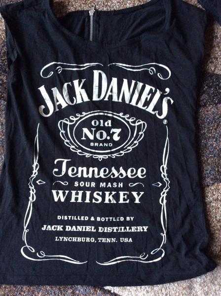 Jack Daniels top medium with zip up back