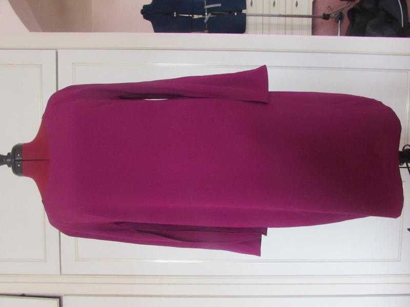 Jacques Vert fuchsia pink fully lined evening dress size 16 BNWT RRP 99