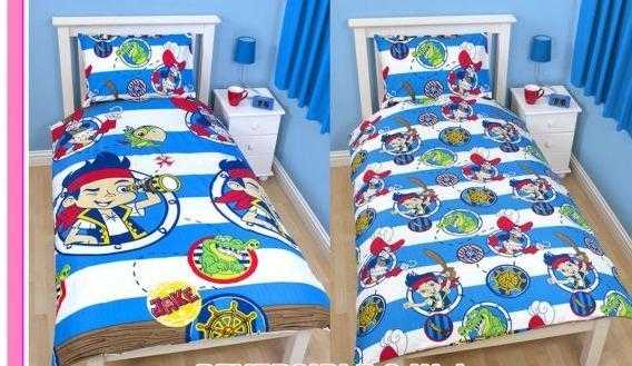 jake and the neverland pirates 4 piece duvet set (new) consists of duvet, pillow duvet cover and pil