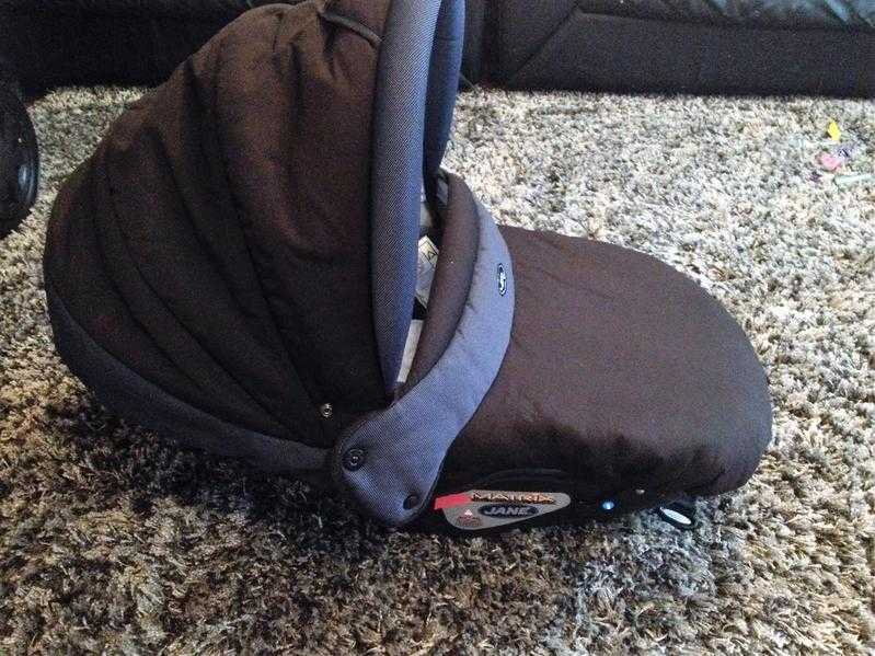 Jane Matrix Lay Flat Infant Car Seat Carrycot vgc all cleaned blacknavy