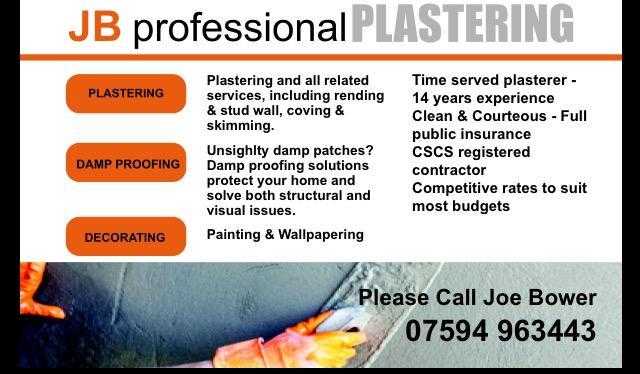 JB Plastering plasterer nottingham