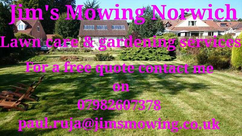 Jim039s Mowing Norwich Gardener, landscaper
