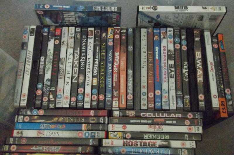 job lot 100 DVDs all original no copies - mixed genre - (no very young children stuff)