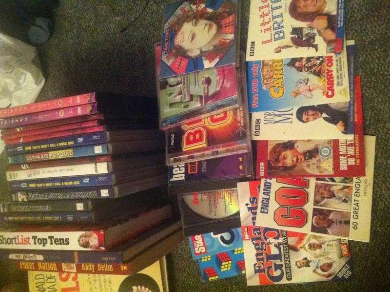 Job lot DVDs CDs books