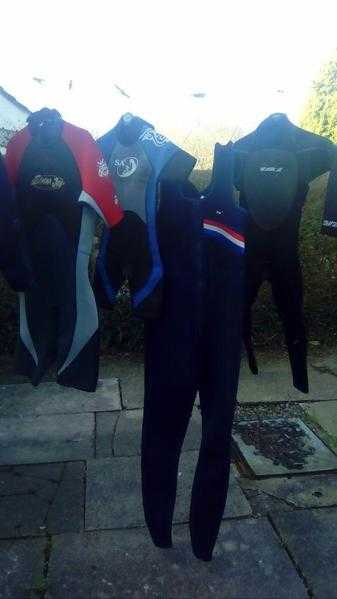 job lot of wetsuits