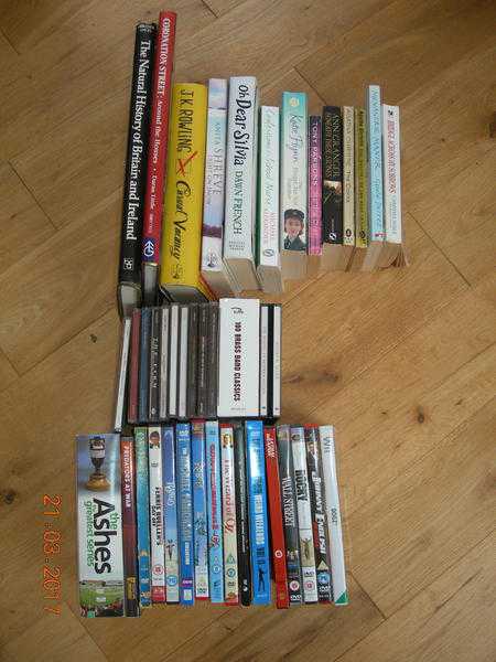 JOBLOT CARBOOT BUNDLE BOOKS CDs DVDs