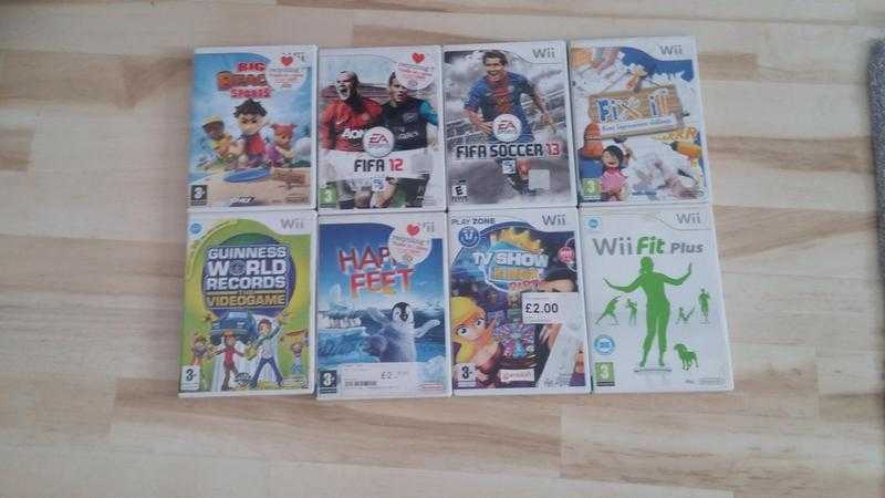 JOBLOT of 8 Wii Games.