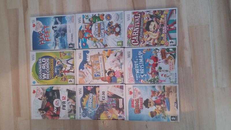 Joblot of 9 WII games.