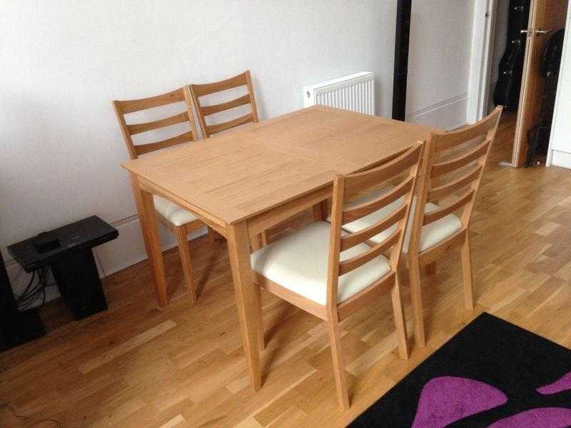 John Lewis Alba -solid oak- dining table and chairs