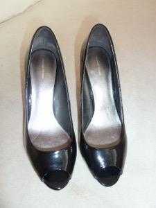 John Lewis Black Patent Heels Size 5