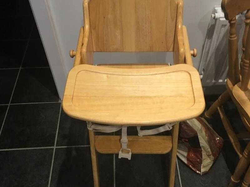 John Lewis East Coast wooden high chair