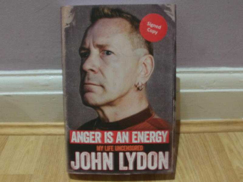 JOHN LYDON HAND ANGER IS AN ENERGY SIGNED HARDBACK BOOK NEWUNREAD