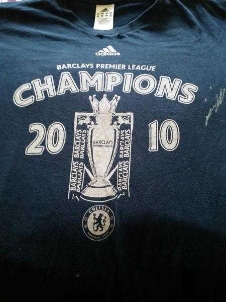 John Terry chelsea fc signed champions 2010 t shirt