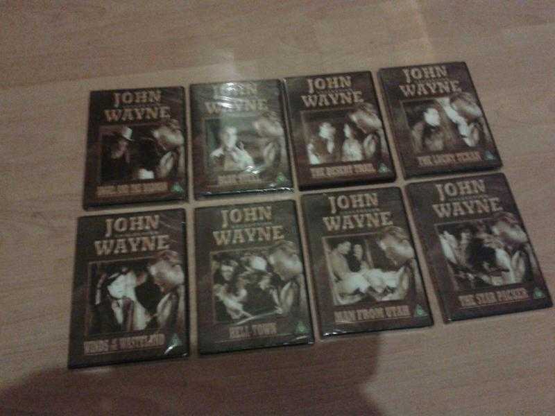 John Wayne Collection DVDs (8 IN TOTAL)   (7 New in wrapper - 1 used)