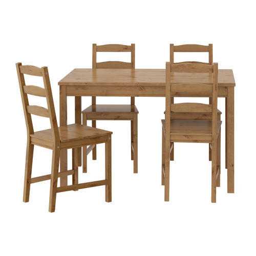 JOKKMOKK Table and 4 chairs, antique stain