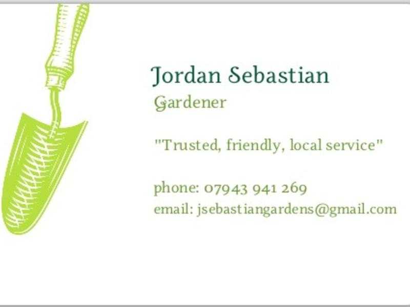 Jordan Sebastian  Gardener for Hire.