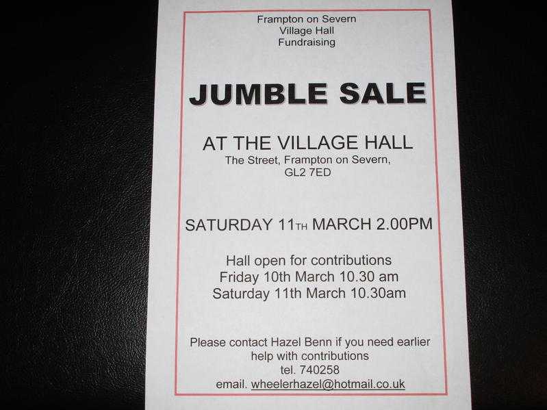 Jumble Sale Frampton on severn