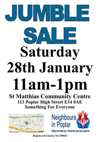 Jumble Sale Saturday 28th