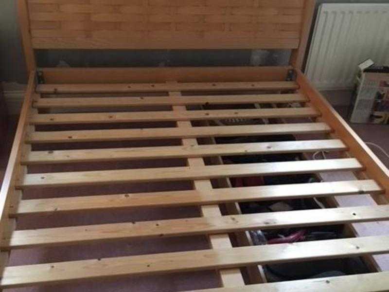 Just reduced - Wooden Beech -  double bed frame