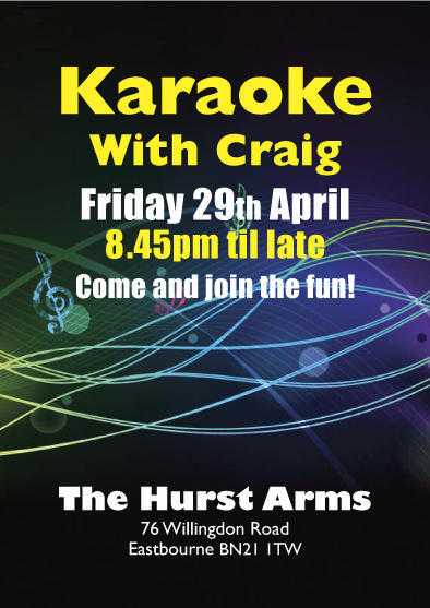 Karaoke with Craig at The Hurst Arms Pub in Eastbourne