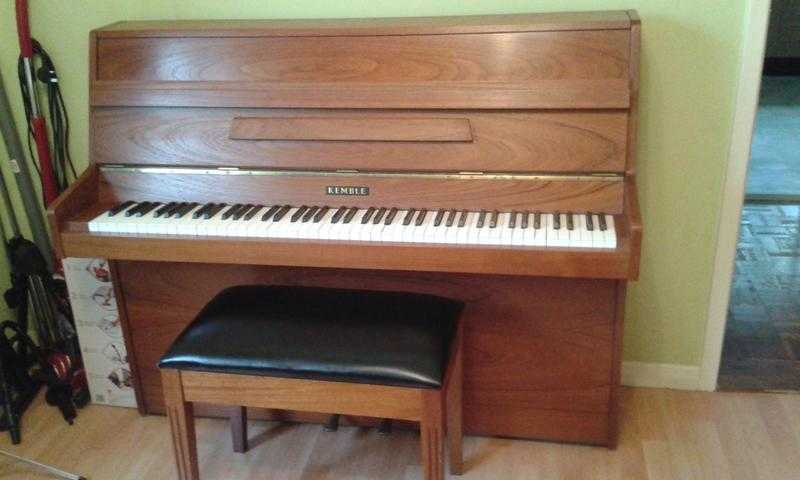 Kemble piano with stool.