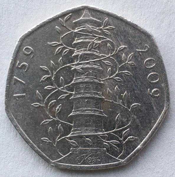 KEW GARDENS 50p 2009 from circulation