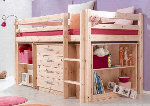 Kid039s Pine Cabin Bed - Thuka Hit 6