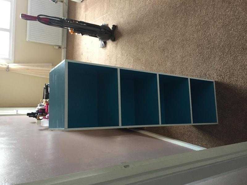 Kids blue book shelf built and only a month old