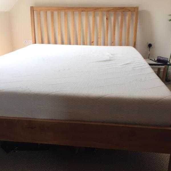 King Size bed frame and Mattress - Very Good Condition