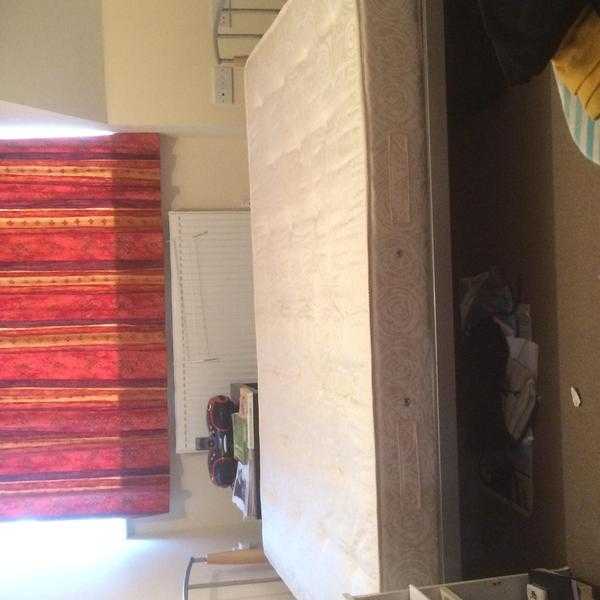 King size bed with mattress in excellent condition