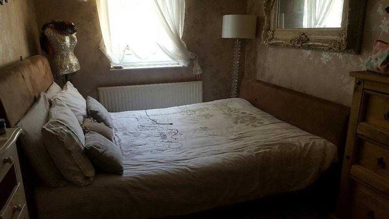 King size bed with mattress in good condition collection only