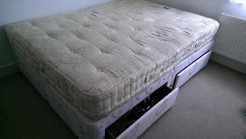 King size divan bed and mattress