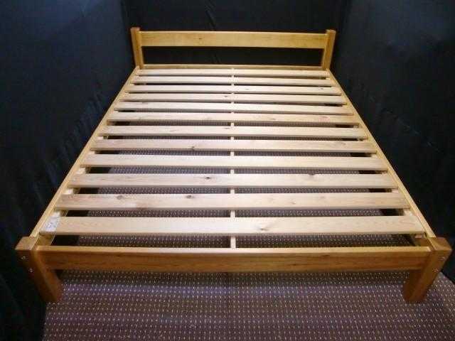 KING SIZE LOW WOODEN BED FRAME