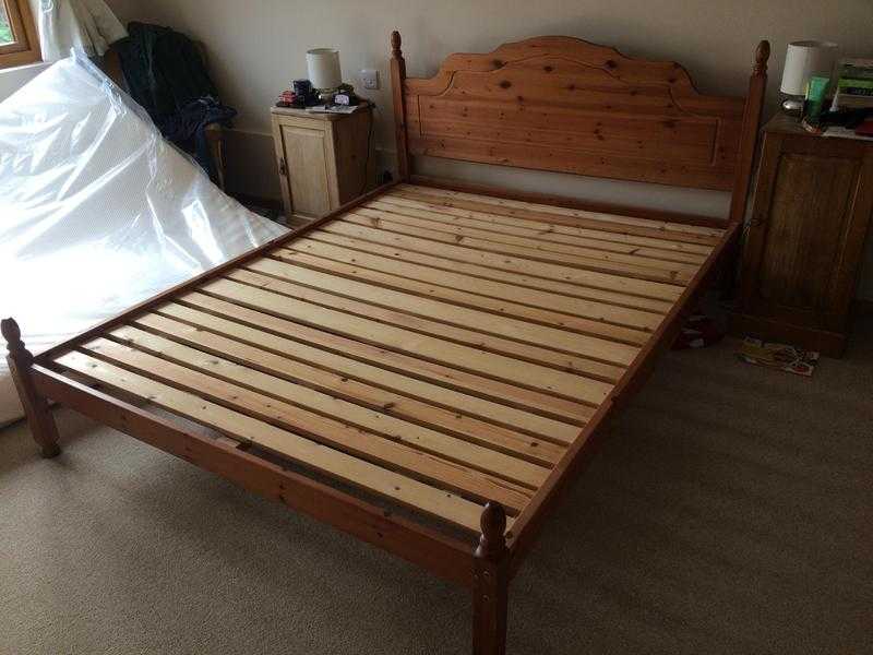 King size pine bed frame